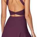Heathyoga Tennis Dress with Built in Shorts and Bra Athletic Dress for Women Summer Cut Out Twisted Golf Workout Dress, S