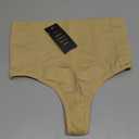 Werena Tummy Control Thong Shapewear for Women Seamless Shaping Thong Panties Body Shaper Underwear (Small, 01# Beige-mid Waisted(has Boning))