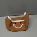 Zopeal Christmas Woven Basket with Gift Bag, Ribbon and Red Tissue Paper Gingerbread Man Emoticon Woven Bin Empty Shelf Basket Holiday Decorative for Xmas Gifts, 12 x 8 x 5 inch