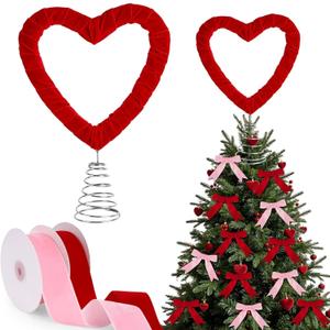 ARQRHTLY 11 Inch Light up Heart Tree Topper Wooden Heart Tabletop Decoration with Warm LED Lights Battery Operated Love Sign for Wedding Anniversary Mother's Day Romantic Night Bedroom Home Decor