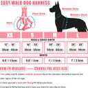 Soft Leather No Pull Dog Harness - Adjustable Step in Dog Harness with Rose Gold Heavy Duty Metal Buckle, Freedom Nylon Dog Halter Vests for Small Medium Large Dogs Easy Walking Training M, Dark Pink