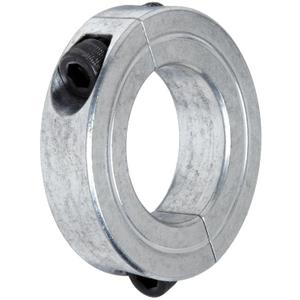 2C-112-A Aluminum Two-Piece Clamping Collar, 1-1/8" Bore Size, 1-7/8" Outside Diameter, 1/4"-28 x 3/4" Set Screw