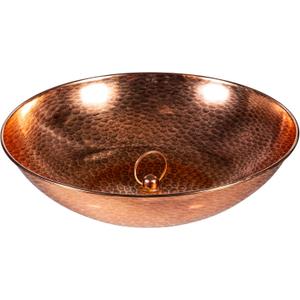 Evergreen Garden 14" Rain Chains Basin, Display Dish w/Chain, Rainwater Collection for Roof Gutter Downspout, Decorative Rain Chain Anchoring Basin for Garden & Patio (Copper)