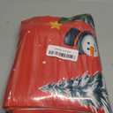 Christmas 60x102 Rectangle Tablecloth Winter Snowman Farmhouse Xmas Tablecloths - Oblong Polyester Snowflake Red Christmas Table Cover Washable Waterproof for Holiday Decoration Family Dining Party