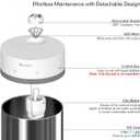 Stainless Steel Humidifier, 4L Ultrasonic Cool Mist Humidifiers with Only 3 Parts Easy to Clean, Top Fill Humidifier with 1-9H Timer, 28dB Whisper-Quiet, Filterless for Bedroom Large Room