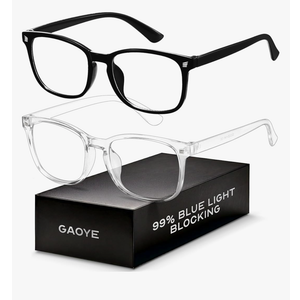 Blue Light Blocking Glasses - Fashion Square Fake Eyeglasses, Anti UV Ray Computer Gaming Glasses Blue Blockers for Women/Men