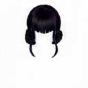 Topcosplay Girls Black Purple Double Braid Cosplay Wig Halloween Party Costume Wig