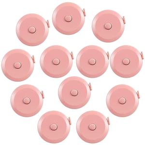 12pcs,Pink Soft Retractable Measuring Tape - Tape Measure for Body Measuring Metric Tape Measure Double Scale Soft Tape Measure for Body Fabric Sewing Tailor Cloth Knitting Home Craft Measurements.