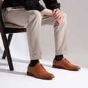 Jousen Men's Dress Cap Toe Shoes Wingtip Brogue Oxfords for Men Business Formal Derby Shoes (11, 603-cap Toe Yellow Brown)