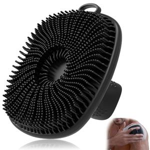 Silicone Body Scrubber, Silicone Loofah New Upgrade Richer Foam and Effective Cleaning, Ergonomic No-Slip Handle, Long-Lasting & Easy to Clean