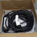 40Ft Cord EV Charger, 16Amp 110V/240V Portable Level 1 Level 2 Electric Vehicle Charging Station with NEMA 6-20 Plug & NEMA 5-15 Adapter for J1772 Electric Cars