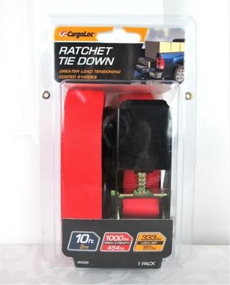 CargoLoc Ratchet Tie Down 10 Ft. 1 Pack 1000 Lbs Break Strength 333 Lbs