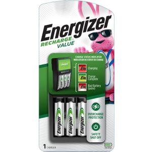 Energizer Recharge Value Charger for NiMH Rechargeable AA and AAA Batteries (1 COUNT)