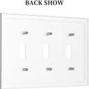 Moon Phase Mountain 3 Gang Light Switch Cover Plate Decorative Triple Toggle Wall Plate Electrical Faceplate Switchplate for Bathroom Home Bedroom Decor 6.7 * 4.8 Inch