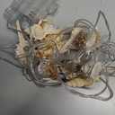 HDNICEZM Natural Conch LED String Lights, 10 Ft 10 LED Battery Powered Waterproof Low Heat Silver Copper Wire Beach Theme Fairy Lights for Indoor Outdoor Decoration Projects (Warm White, Timer).