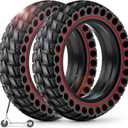 BANGTING 2PCS Upgrade 50/75-6.1 Electric Scooter Solid Tires, 8.5x2.0 Tires Tubeless for Gotrax GXL V2/XR/APEX, 8 1/2 x2 Tire Replacement for Hiboy S2, Xiaomi 3 Lite/3/Pro 2/1s/M365 (Red (No tools))