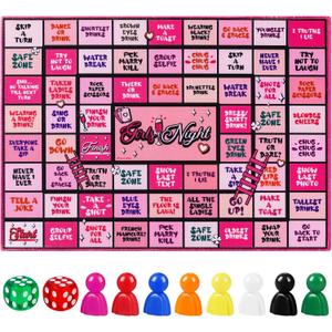 Fofeadm Drinking Games for Adult, Girls Night Rubber Mat Drinking Board Games, Funny Party Interactive Drinking Games for Girls Night, Bachelorette Party, Age 21+, 2-8 Players
