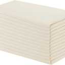 Aunti Em's Kitchen Flour Sack Dish Towels - Natural Cotton for Embroidery and Drying Glass, Hand, Dinnerware - Plain, Thick, Zero-Lint, Highly Absorbent - Set of 13, 27 x 27 Inch, Unbleached Tan