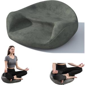 Meditation Cushion & Pillow Seat - No More Numb Legs Comfortable Memory Foam Sitting for Adult, idea for Reading, Yoga., Standard