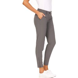 Hiverlay Womens pro Golf Pants Quick Dry Slim Lightweight Work Pants with Straight Ankle Also for Hiking or Casual Ladies
