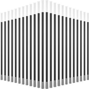 Shappy 24 Pcs 12.99 Inches Plastic Magic Wand Black and White Spell Casting Magic Stick Magician Wand for Halloween Party Favors, Witch Magician Costume, Birthday Party Kit (Black, S)
