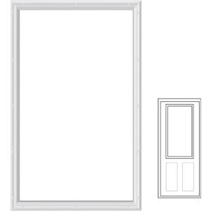 1 Pcs 22 x 36 Inch Entry Door Frame Only Replacement Kit for 1" Glass (Glass Not Included), 1 Lite Exterior Front Door Window Frame Replacement (Rectangle)