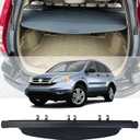 Cargo Cover Compatible with Honda CRV 2007 2008 2009 2010 2011 Accessories Retractable Rear Trunk Cover Trunk Security Cover Shielding Honda CRV Cargo Cover(Black/Canvas