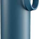 Meoky 24 oz Insulated Stainless Steel Water Bottle: Flip-to-Pop Straw, Leak Proof, 24H Cold, Wide Mouth, BPA-Free, Non-slip Base, Gym Water Bottle for Men Teen Boys, Denim