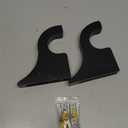 2 Pack Wooden Curtain Rod Brackets Curtain Rod Holder Wood Brackets Classics 3 1/2" Return Bracket for 2" Pole (Black)