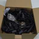 SUNSGNE 50ft Outdoor Globe String Lights G40 Patio String Lights with 53 Bulbs Connectable Commercial Hanging Lights for Christmas Patio House Backyard Balcony Party Wedding Decor, Black