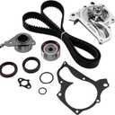 GLOCRORET Timing Belt Kit with Water Pump Fit for 1987-2001 Toyota Camry, 1996-2000 RAV4, 1987-1999 Celica, 1991-1995 MR2, 1999-2001 Solara, for 2.0L/2.2L 3SFE 5SFE, OE# TCKWP199 TBK138
