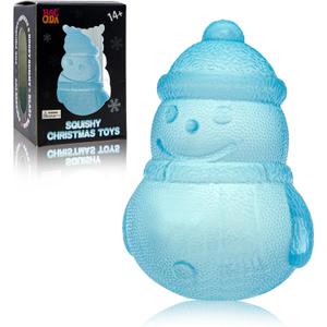 Christmas Snowman Squishy Fidget Toy, Slow Rebound Stress Relief Squeeze Toy, Tactile Anxiety Relief Desk Fidget for Adults, Festive Holiday Stocking Stuffer Gift