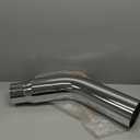 A-KARCK Elbow Exhaust Tip 4.0" Inlet, Chrome Tailpipe Tip with 4.0" Inlet 5.0" Outlet 23" Overall Length, Turn Down Exhaust Tip Chrome Structure for High Temperature Resistance