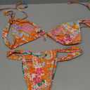 Women's 2 Piece Floral Tropical Print Bikini Set Boho Triangle Bathing Suit Tie Backless Swimsuit Sets (Multicolor, Size S)