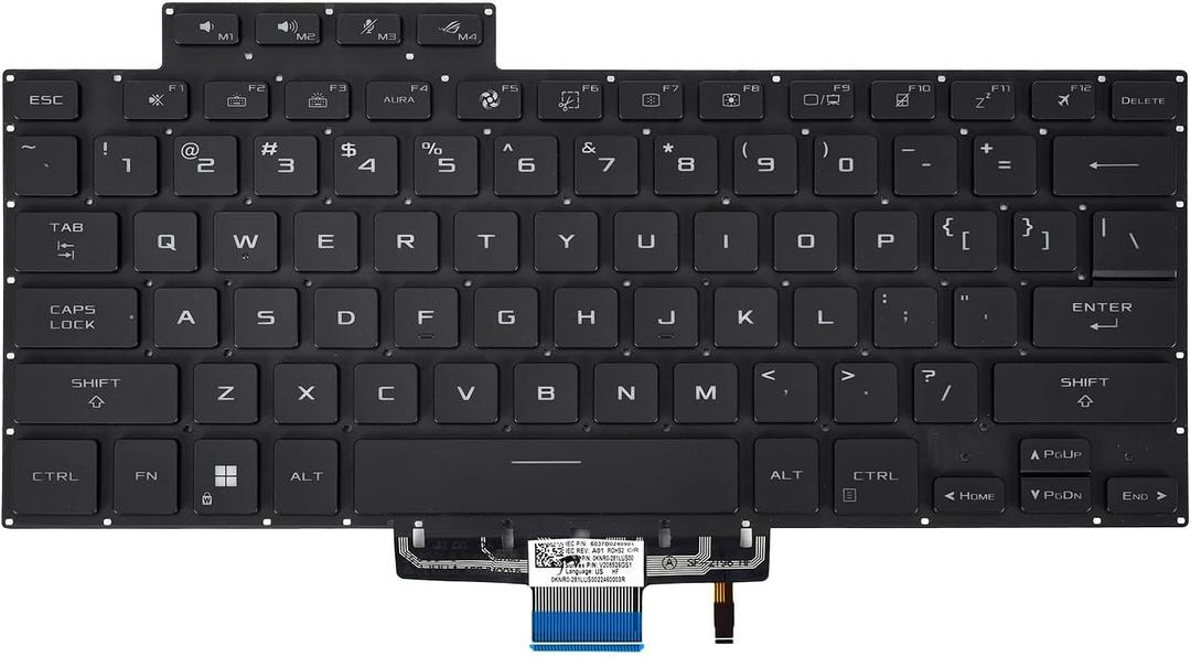 Replacement Backlit Keyboard for ASUS ROG Zephyrus G15 GA503 GA503Q GA503QS GA503QR GA503QM & ROG Zephyrus M16 GU603 GU603H Series Laptop, ROG Zephyrus G15 GA503 RGB Backlit Keyboad US Layout