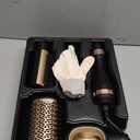 Natrial Hair Dryer Brush Blow Dryer Brush in One Hot Air Brush for Drying and Straightening, Volumizer Multi-Styler Smooth Curls for All Hair Types, Frizz-Free Blowout Brush for Salon Quality (Black& Rose Gold)