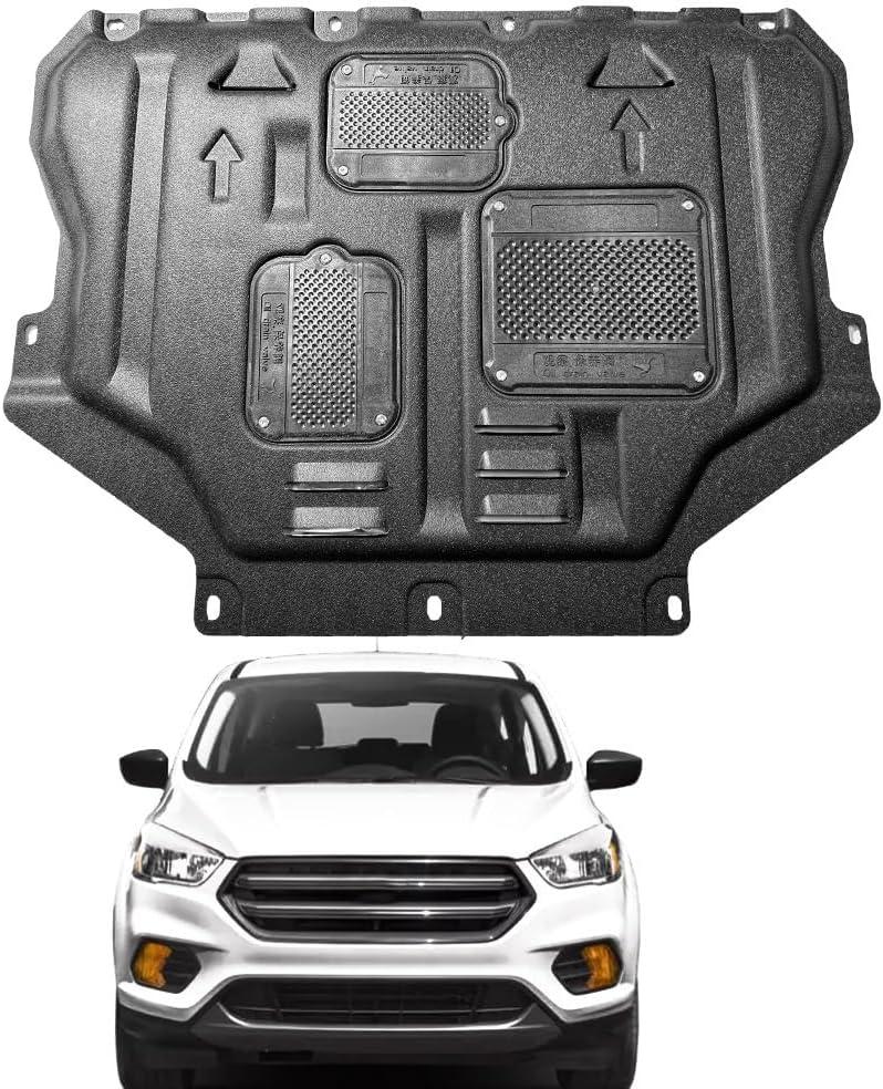 Mud Flaps Engine Guards for Ford Escape 2013 2014 2015 2016 2017 2018 2019 Front Engine Splash Shield Guards Suitable for Escape Under Engine Cover Directly Replace Original One Black
