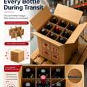 3 Pack Wine Boxes for Moving, 9 Bottle Wine Boxes for Shipping with Cardboard Dividers, Wine Glass Packing Boxes for Moving, Storage, Transport (9.4X9.4X13.7")