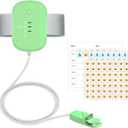 Bed Wetting Alarm for Kids, USB Rechargeable, Pee Alarms with Loud Sound & Strong Vibration, Potty Training for Children,Green
