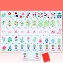 Simgoing 160 Pcs 1.2 Inch American Mahjong Sets Mahjong Tiles Melamine Engraved Double Layer Mah Jong Ideal for Home & Party Games, Tiles Only(Stylish,Red)