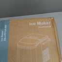 Ice Makers Countertop with Handle, 9 Ice Cubes in 6 Mins, 26.5Lbs/24H, 2 Sizes of Bullet Ice, Portable Ice Maker Machine with Self-Cleaning, for Home Kitchen Party RV Camping, Stainless Steel Silver