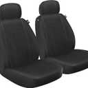 DICKIES 2-Piece Puncture-Resistant Front Seat Covers for Cars, Trucks, SUVs  Black