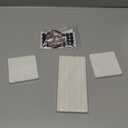 3PCS Water Absorbing Stone Tray, DryingNeat Diatomite Stone Sink Tray, Instant Dry Sink Coasters, Kitchen Sponge Hand Soap Holder, Bathroom Sink Vanity Trays,8 * 4inch and 4 * 4inch (1pcs 2110cm + 2pcs 1010cm White Stripe)