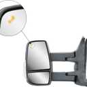 Driver Left Side Door Mirror Long Extension View Tow Mirror Power and Heated with BLIS (Blind Spot Sensor) and Signal Light for Ford Transit 150 250 350 from 2010 to 2024