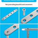 4 Pieces Stainless Steel Straight Brace (6.1 x 0.7 inch156 x 18 mm) Flat Straight Braces, Straight Brackets, 24 Pieces Screws Included