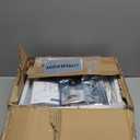 Nightstand with Charging Station Set of 2, LED Night Stand with 2 Fabric Drawers, Side Table with Open Shelf, End Table with Steel Frame, 2 Drawer Dresser for Bedroom, White