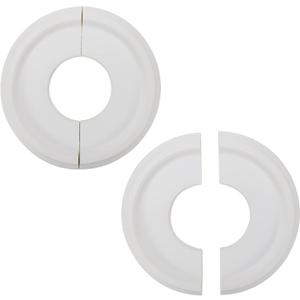2Pairs White Ceiling Medallion Ceiling Fan Light Covers,Split Ceiling Light Medallion for Light Fixtures and Ceiling Fans,9.84" OD x 3.8" ID