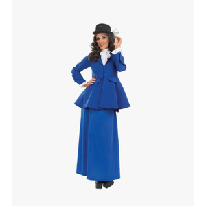 fun shack English Nanny Costume for Women, Adult Mary Poppins Book Character Outfit, Classic Nanny Dress Size S
