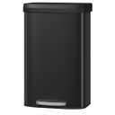 Garvee 21 gal / 80 L Metal Trash Can with Lid, Large Garbage Can for Kitchen, Rustproof Step-on Kitchen Metal Trash Bin with Liner Rim, Rear Handle, Soft Close Plastic Lid, Black