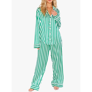 Fabumily Christmas Pajamas Women Set Long Sleeve Button Down Shirt and Pants 2Pcs Pjs Sets Sleepwear Holiday Loungewear, S